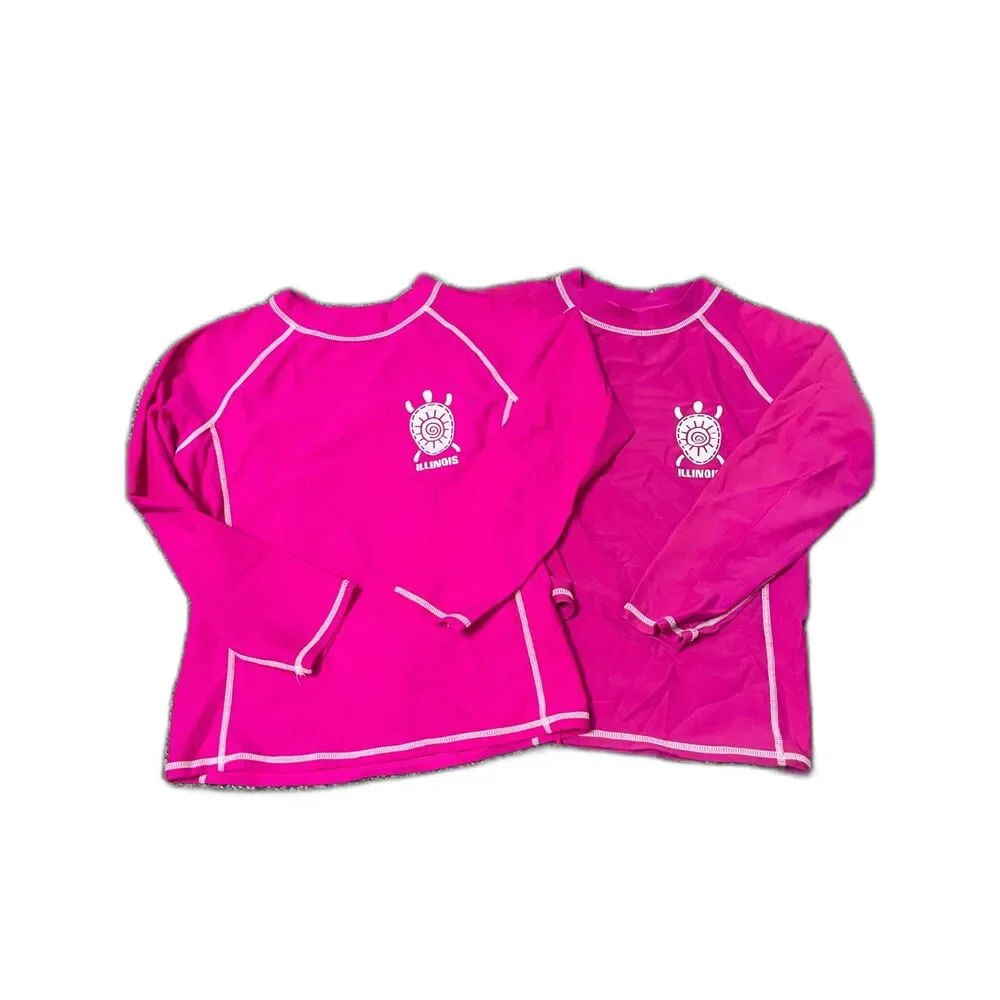 Costalista pink Illinois Turtle long sleeve protective swim shirt / rash guard M